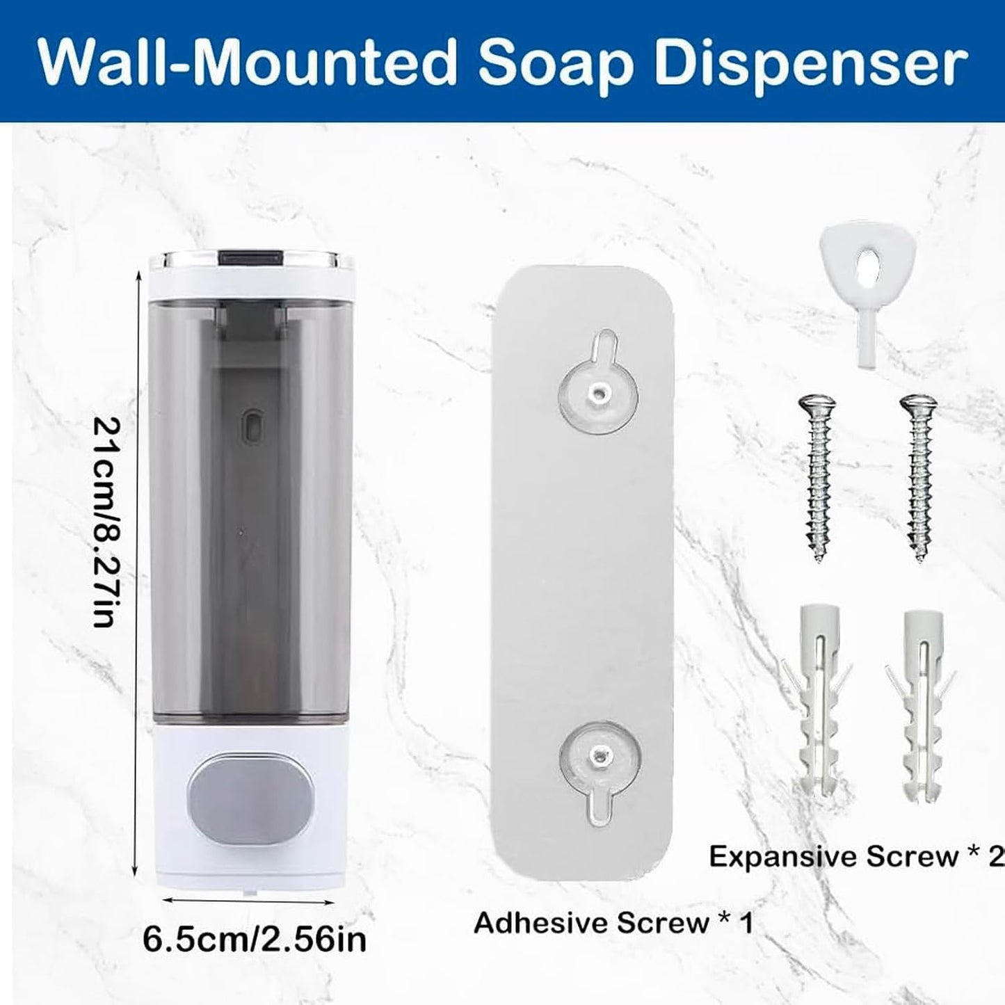 Wall Mounted Hand Soap Dispenser, 1 Chamber, 10oz/300ml Single Black Shampoo and Conditioner Dispenser, Bathroom Shower Dispenser Gel Container Dispenser and Organizer for Bathroom Kitchen Hotel