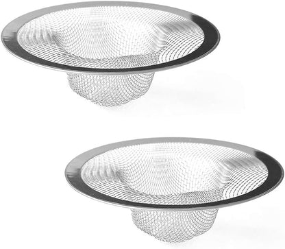 Shower Hair Drain Catcher, Stainless Steel Hair Catcher for Sink Bathroom Tub Drain Hair Catcher By Lechay (2pc)