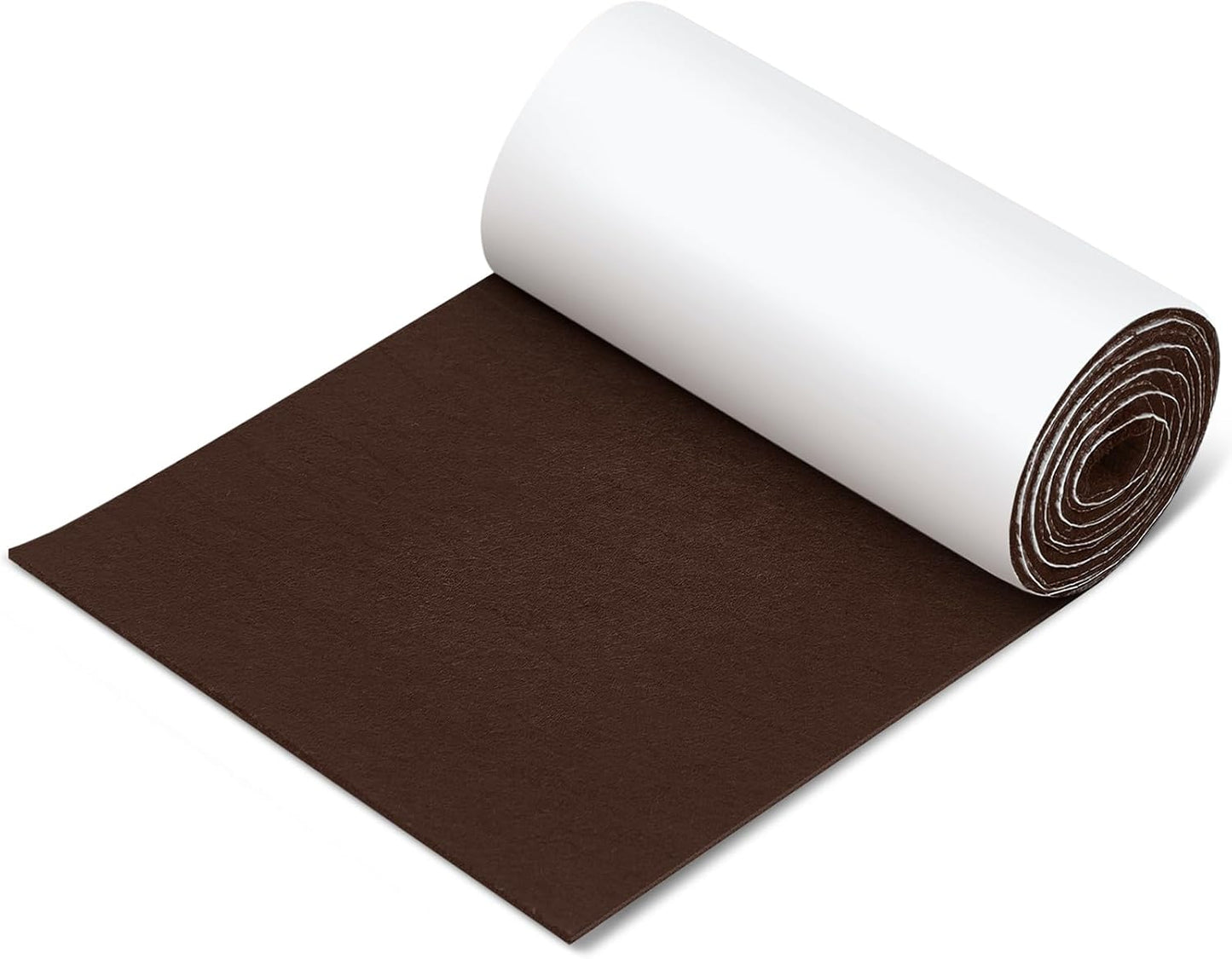 Fullhawl Large Felt Furniture Pads 8 x 60 Inch Non Slip Self Adhesive Heavy Duty Cuttable Strip Roll Felt Sheet Tape for Protecting Hardwood Floors Chair Wall, White