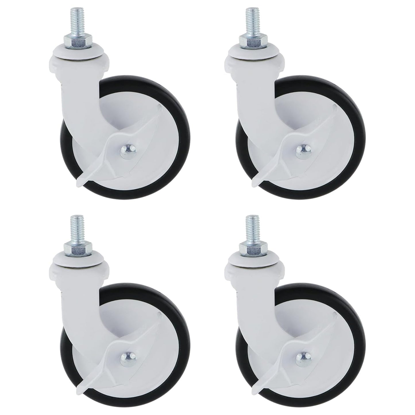 Semetall 4PCS Swivel Caster Wheels Square Cup Furniture Castors (Bronze) | 150kg Load Capacity, with Screws for Piano Feet, Sofa, Table, 1.02 Inch (26mm) Wheels
