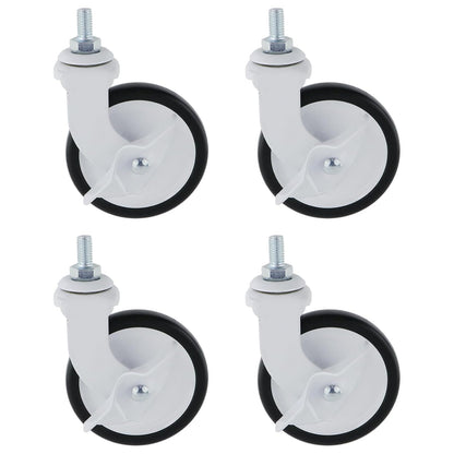 Semetall 4PCS Swivel Caster Wheels Square Cup Furniture Castors (Bronze) | 150kg Load Capacity, with Screws for Piano Feet, Sofa, Table, 1.02 Inch (26mm) Wheels