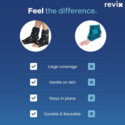 REVIX Ankle Ice Pack Wrap, Reusable Gel Ice Pack for Foot Pain Relief