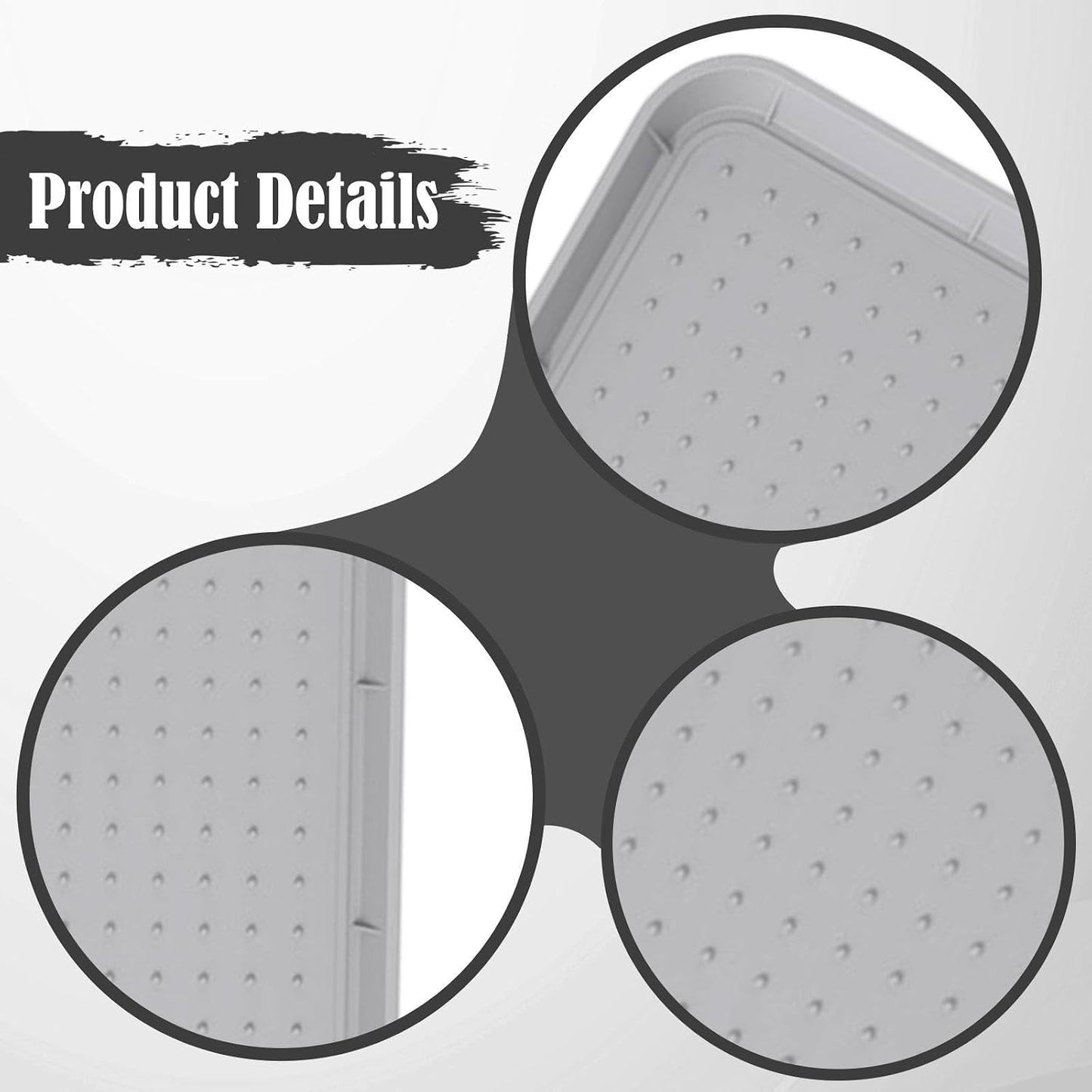 predolo Boot Tray Heavy Duty Silicone Multi Purpose Tray Raised Edge Suitable for Entryway Garden Patio Home Organization, Gray