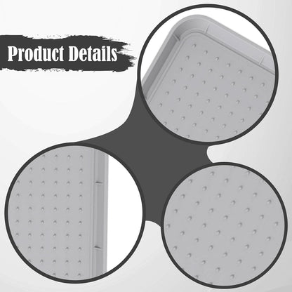 predolo Boot Tray Heavy Duty Silicone Multi Purpose Tray Raised Edge Suitable for Entryway Garden Patio Home Organization, Gray
