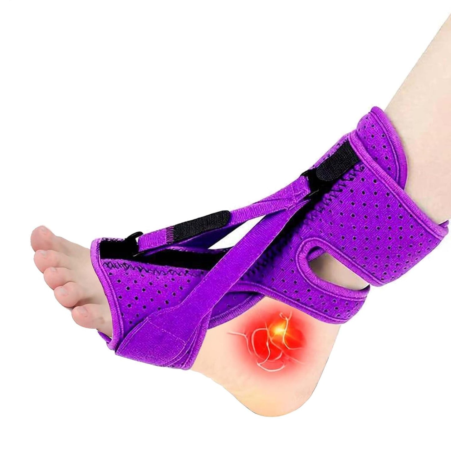 2026 Upgrade Plantar Fasciitis Night Splint for Men Women, Adjustable Achilles Tendonitis Brace Relief Foot Drop Brace for Sleeping, Heel Spur Calf Stretcher Dorsal Support Boot
