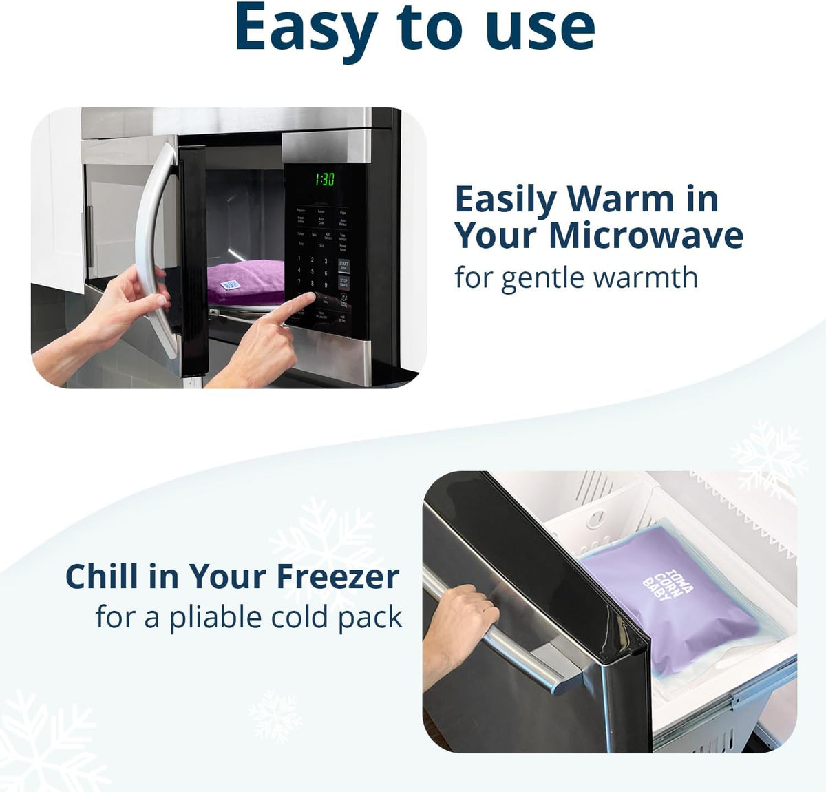 Microwave Heating Pad - Moist Heat Warm Compress for Back, Neck and Cramps