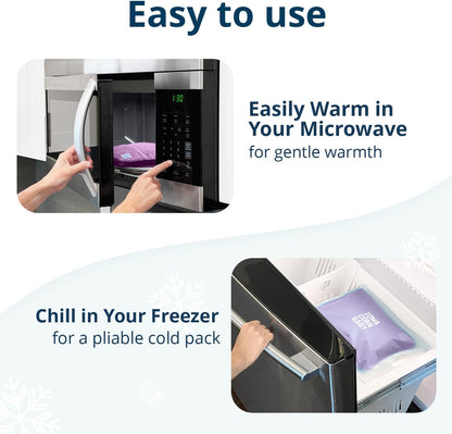 Microwave Heating Pad - Moist Heat Warm Compress for Back, Neck and Cramps