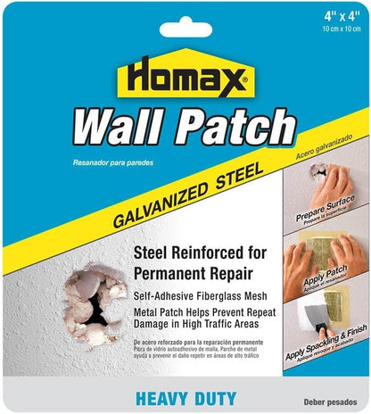 Homax 41072026734 Drywall Patch and Repair Kit, 4"x4" Wall Patch