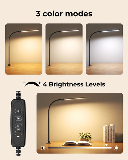 LED Neck Reading Light, Bendable Rechargeable Book Light 110-hr Lasting
