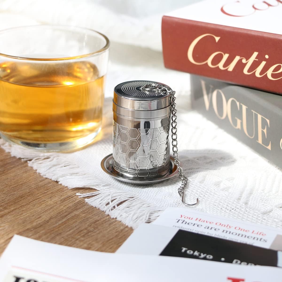 2 Pack 304 Steel Fine Mesh Tea Infusers for Loose Leaf Tea | Versatile for tea, spices & seasonings, fine mesh traps sediment, dishwasher-safe