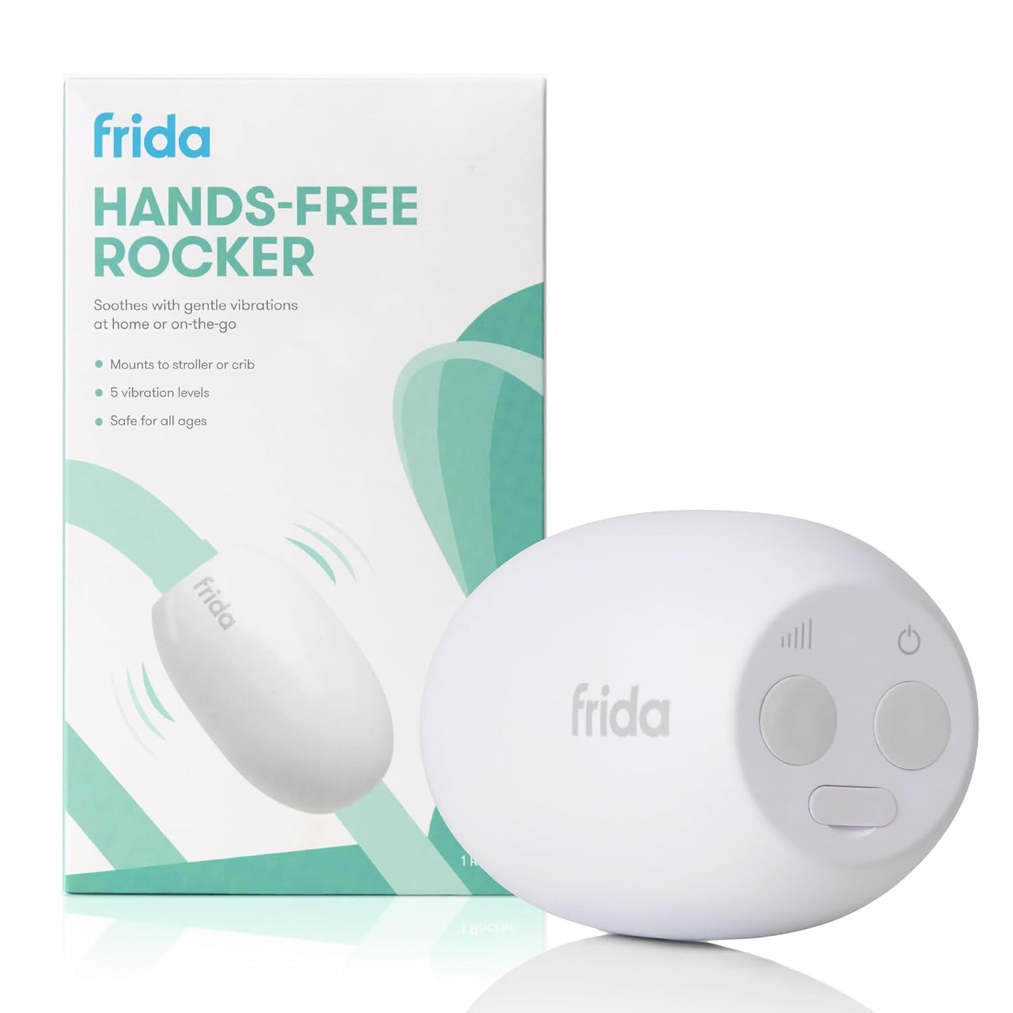 Frida Baby 2-in-1 Portable Sound Machine for Baby + Nightlight | White Noise Sound Machine for Baby with 5 Soothing Sounds & 3 Nightlight Modes | Travel Sound Machine Attaches to Strollers, Car Seats