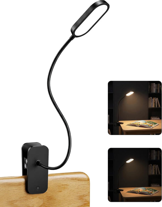 Honeywell Clip On Reading Light, Rechargeable Gooseneck CRI95 4000K Dimming
