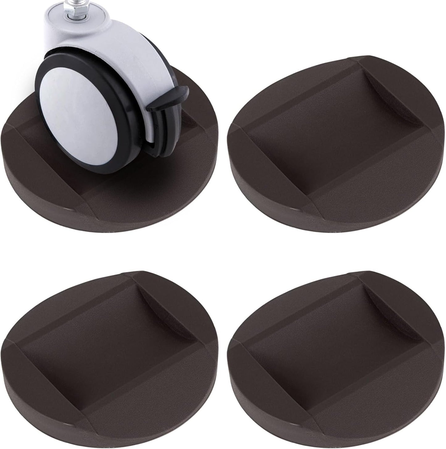 Bed Stoppers Furniture Stopper, Wheel Stoppers Furniture Caster Cups - Premium Solid Silicone Caster Cups Fits to All Floors & Wheels of Sofas, Chairs, Beds, Prevents Scratches (8)
