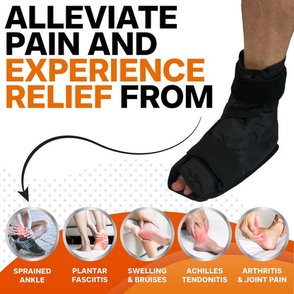 Foot & Ankle Pain Relief Hot/Cold Gel Wrap, Targets All Areas - Large