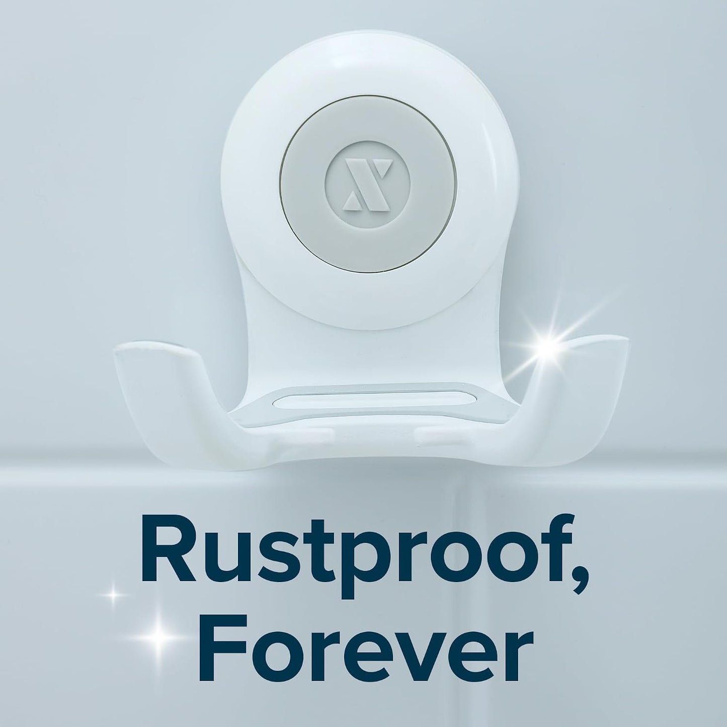 SlipX Solutions Power Lock Suction Cup Shower Hook, Phone Holder, White | Quick Tool-Free Installation, Patented Suction Cup, Waterpoof, Rust-Proof, Holds Razor, Loofah, Phone, & More In Shower