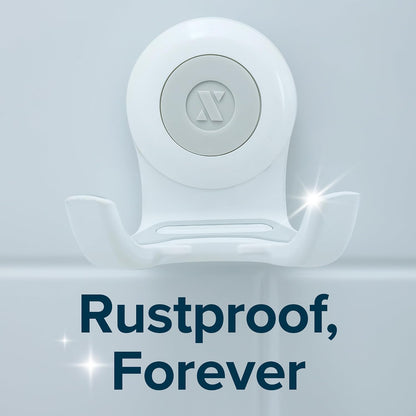 SlipX Solutions Power Lock Suction Cup Shower Hook, Phone Holder, White | Quick Tool-Free Installation, Patented Suction Cup, Waterpoof, Rust-Proof, Holds Razor, Loofah, Phone, & More In Shower