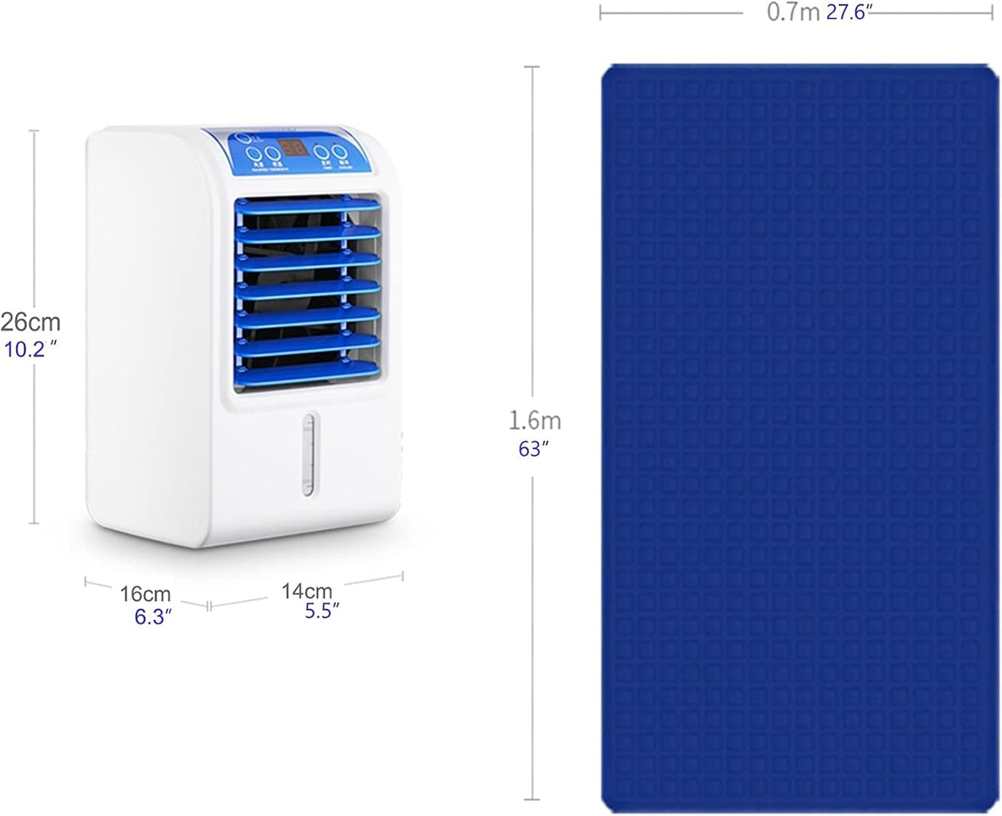 Mattress Cooler Air Conditioning Water Cooling Mattress System, Cool Sleeping Mattress in Summer, Sustainable Cooling Bedding (Size : 27.6x63in)