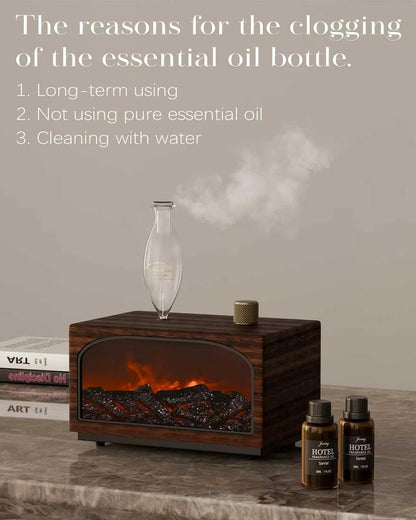 Glass Essential Oil Diffuser with Natural Wood Base, Waterless Aromatherapy Diffusers with Bulb, 3 Color Light Aroma Nebulizer for Home Office Bedroom Yoga | A Gift of Fragrance