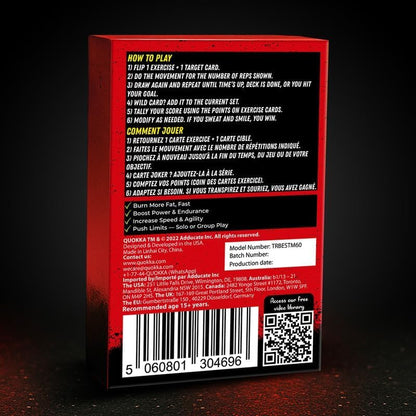 Fast Fit Beast Mode Workout Cards - 120 Tear Resistant HIIT Fitness Deck