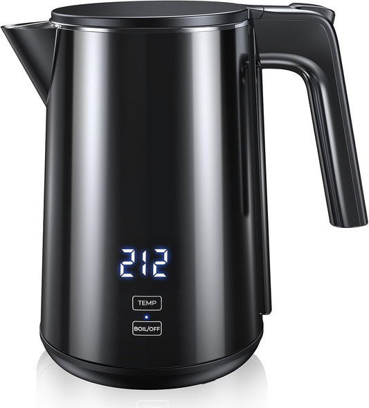 Electric Kettle 1.0L, 1200W Fast Boiling, 7 Temp Settings & 4H Keep Warm