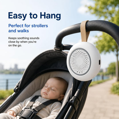 MISIRUN White Noise Machine for Baby and Adult Sleep, for Nursery Travel | 24 soothing sounds, 3-level night light, auto noise detection and 15/30/60-min timer for bedtime, stroller and travel