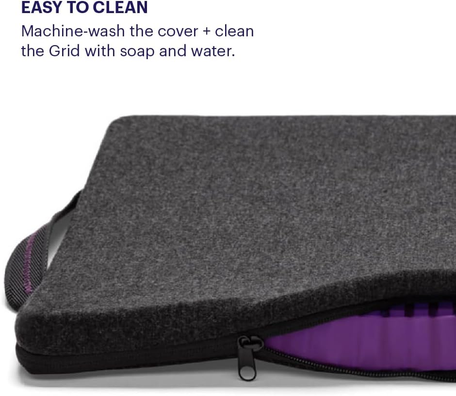 Purple Back Cushion, Lumbar Support Pillow for Office Chair, Car Seat