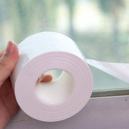 Qoqooice Transparent Window Weather Sealing Tape 2 Inch x 33 FT Weather Stripping Residue-Free Clear Window Insulation Tape for Doors Windows and Shower Glass Gaps