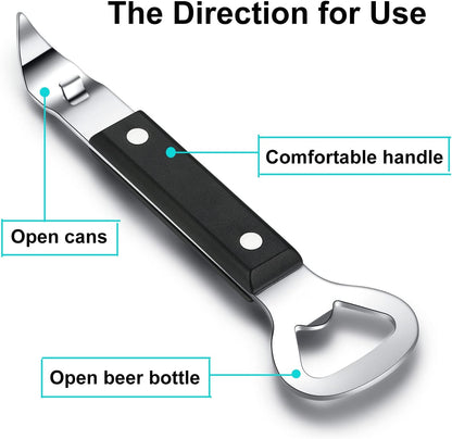 HANCELANT Can Punch Bottle Opener, Manual Stainless Steel Can Opener 1 Pack