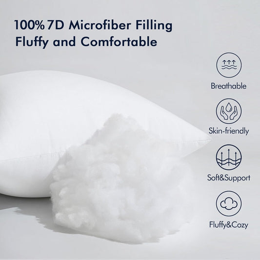 MIULEE 12x20 Pillow Insert, Throw Pillow for Couch Sofa Bed | Premium Virgin Filling, Soft Brushed Fabric, Rectangle Decorative Pillow,Lumbar Support - Colors B