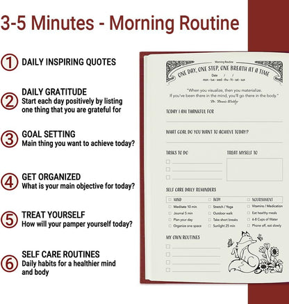 Gratitude Journal for Women with Guided Daily Prompts, Goal Setting & Habit Tracker—90-Day Mindfulness & Self-Care Journal with Relaxing Coloring Pages for Mood, Mindset & Sobriety Support (Hardcover)