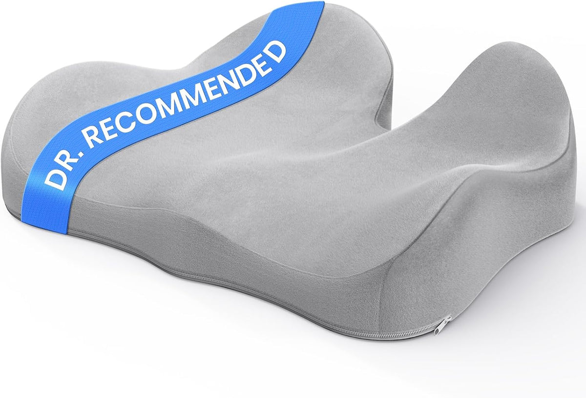 Benazcap Seat Cushion - Memory Foam Car Seat Pad - Sciatica & Lower Back Pain Relief - Car Seat Cushions for Driving - Road Trip Essentials for Drivers, Green