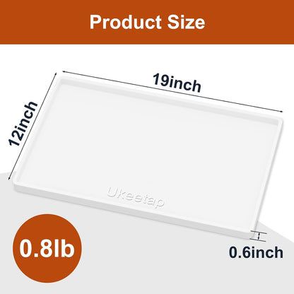34" x 22" Extra Thick Silicone Mat Waterproof with Raised Edge, | Under Sink Mat for Kitchen & Bathroom, Kitchen Cabinet Liner, Multi-Purpose for Storage & Protection