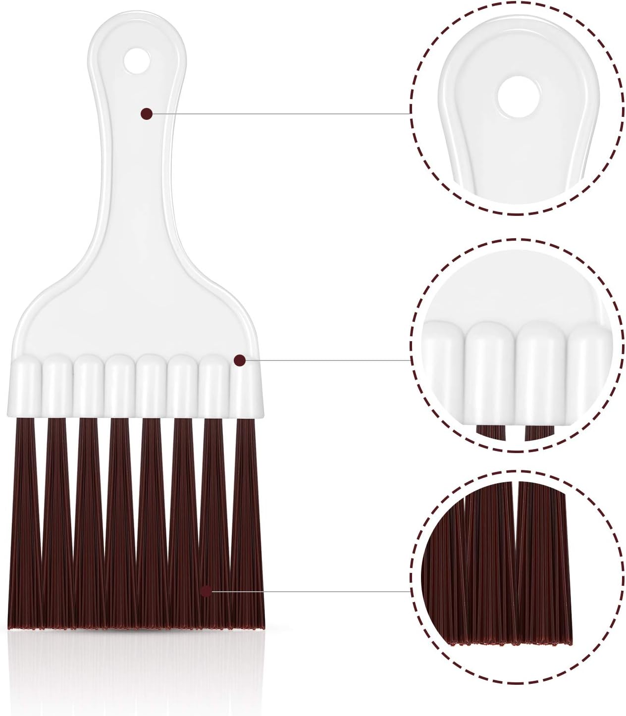 4 Packs Air Conditioner Condenser Cleaning Brush Refrigerator Coil Brush HVAC Coil Cleaner Brush Small Plastic Whisk Brush (Blue)