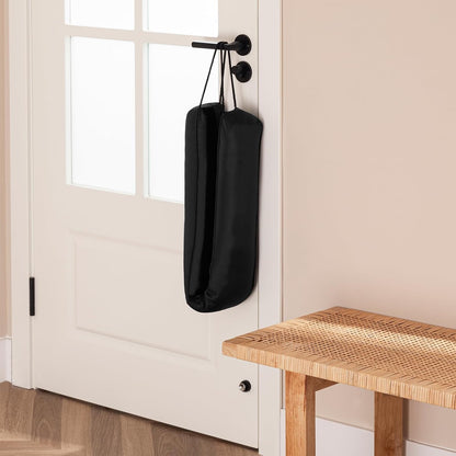 Resistant Door Draft Stopper, Removable Washable Cover, 36", Black | Weighted Gap Filler, Blocks Hot and Cold Air, All-Season Seal
