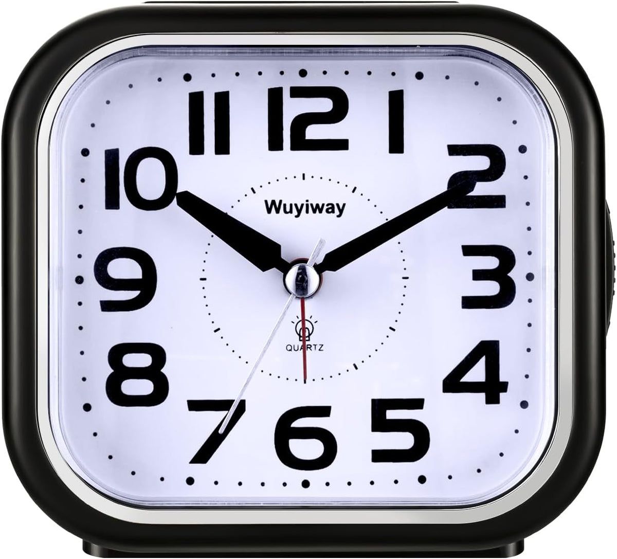 Loud Alarm Clock for Heavy Sleepers Adults, Readable for Seniors，Battery Operated Analog Alarm Clocks for Bedrooms,Silent No Ticking， Lighted on Demand, Black