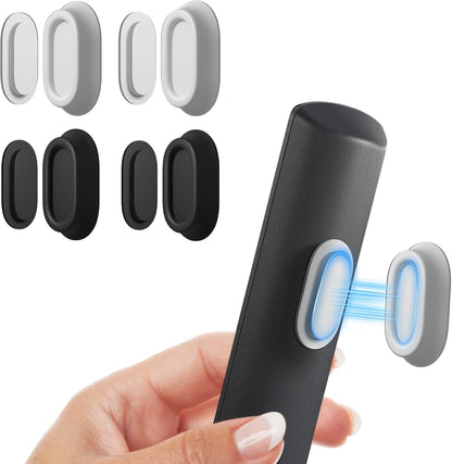 Magnetic Remote Control Holder Wall Mount for TV/Fan, 5Pack-Black | No Drill Self-Adhesive TV Remote Holder for Bed, Silicone Remote Caddy, Bedside Organizer, RV Accessories