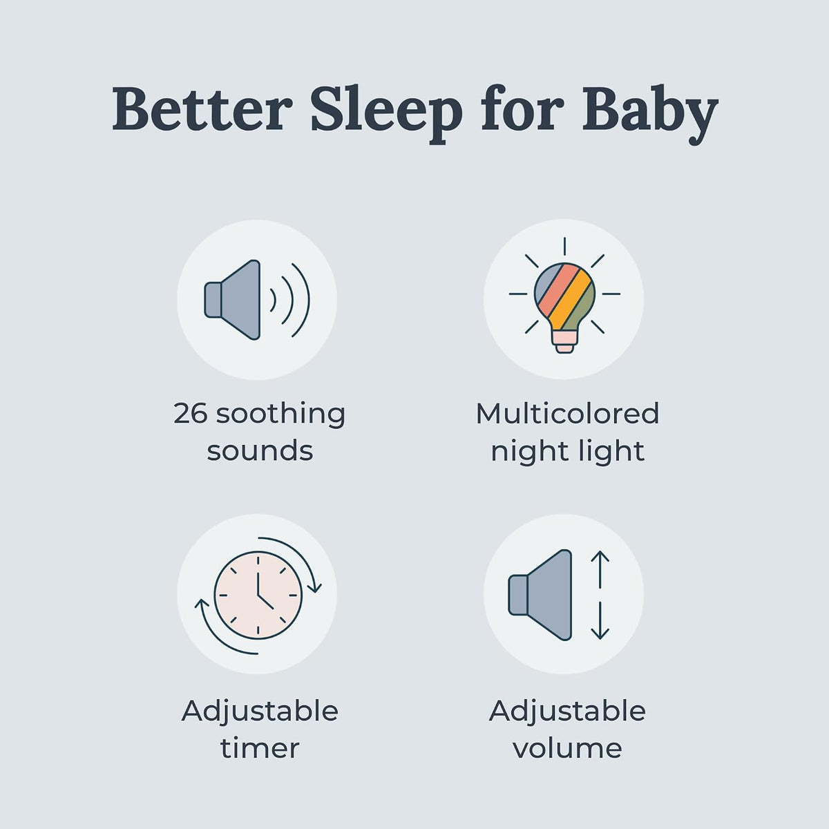 Yogasleep Dreamcenter Multi Sound White Noise Machine with Night Light, Sleep Timer, 26 Soothing Sounds for Travel, Noise Canceling for Office Privacy, Sleep Aid for Adults & Baby, Registry Gift