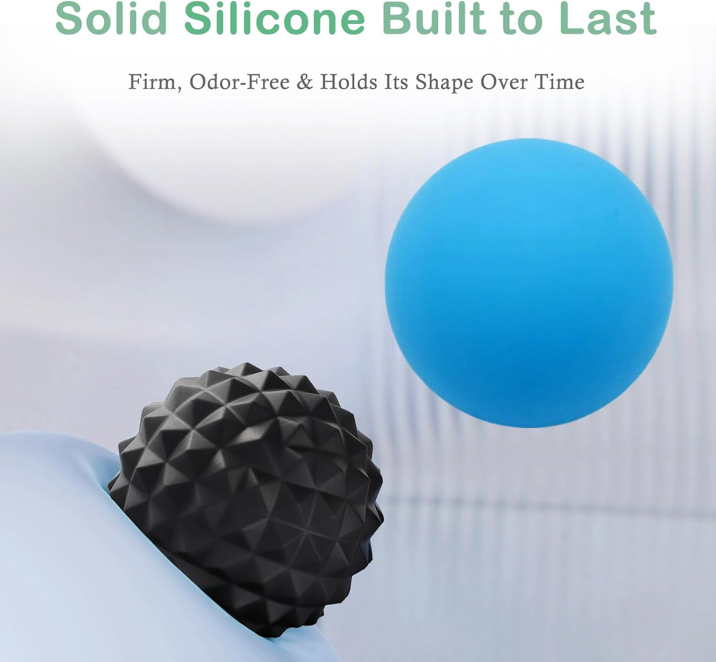 Silicone Lacrosse Balls for Yoga and Myofascial Release - Deep Tissue Massage,Trigger Point Therapy and Foot Plantar Fasciitis,Muscle Knots,Relieving Muscle Pain,Muscle Soreness Balls