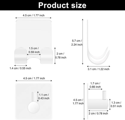 CGBE Shower Holders for Razors, 2 Pack Squeegee Holder and 2 Pack Razor Holder, Razors Holder for Shower Heavy Duty Waterproof Hook for Squeegee Loofah - Black