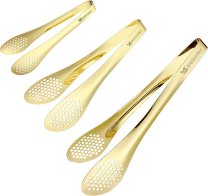 MSY BIGSUNNY 9 inch Buffet Tongs, Set of 2 Stainless Steel Food Serving Tongs