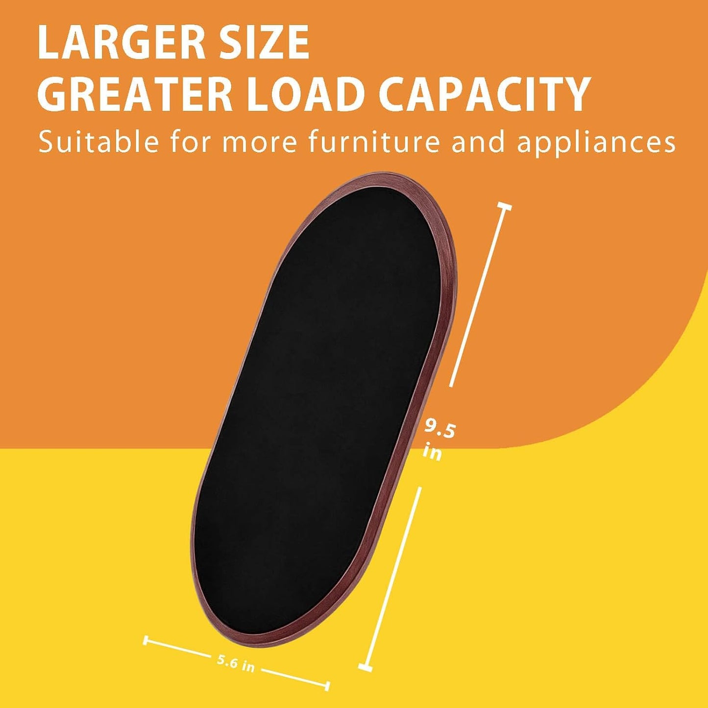 8 Pieces Furniture Sliders, 9 1/2" Sliders for Carpet Hardwood Floors Large Heavy Furniture, Reusable Heavy-Duty Gliders Movers Plastic Moving Pads Protectors (8 PCS 9 1/2" Beige)