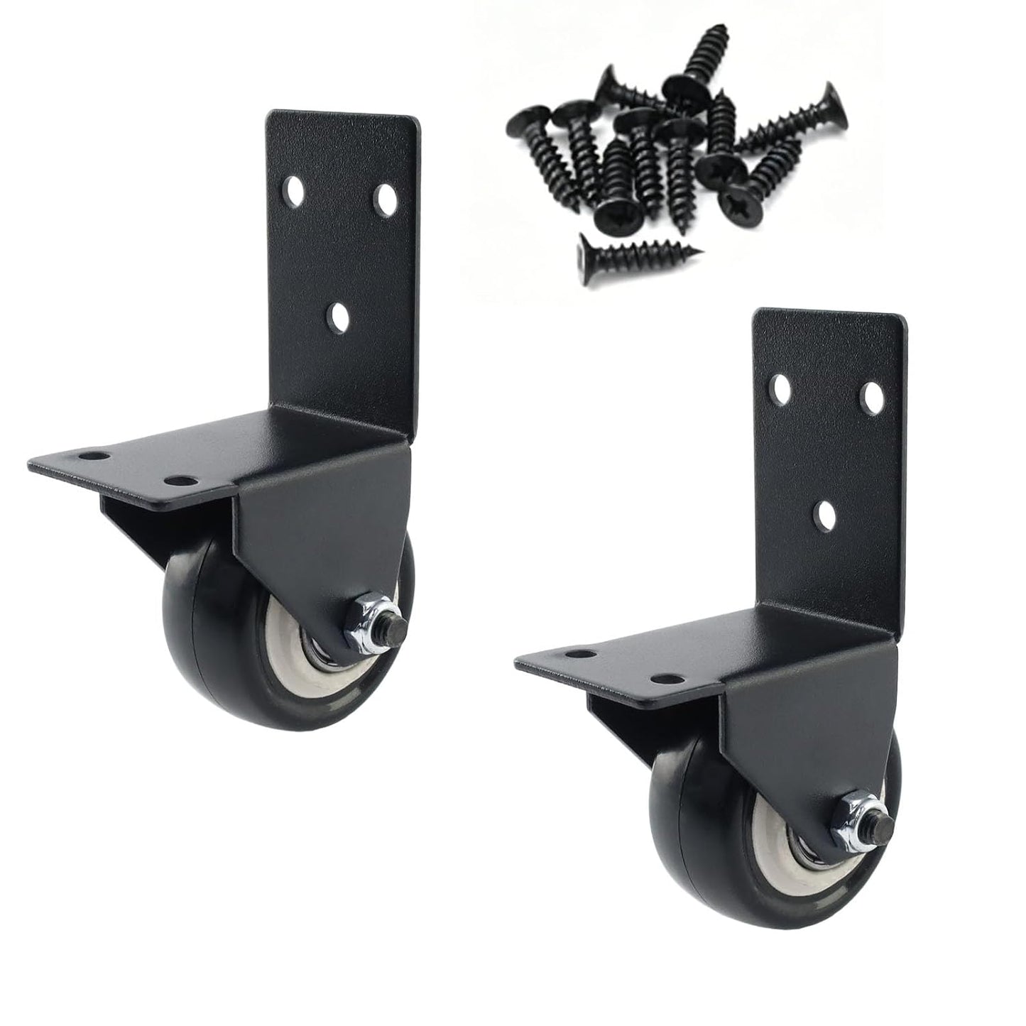 Semetall 4PCS Swivel Caster Wheels Square Cup Furniture Castors (Bronze) | 150kg Load Capacity, with Screws for Piano Feet, Sofa, Table, 1.02 Inch (26mm) Wheels
