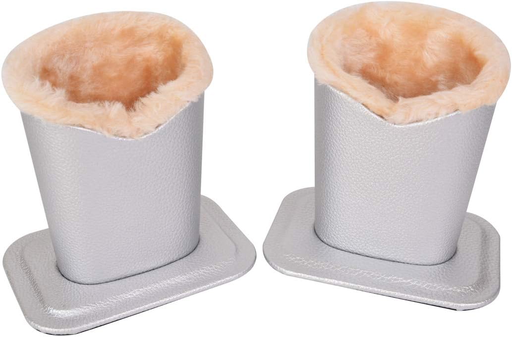 Baitaihem Pack of 2 Plush Lined Eyeglasses Holder Stand Protective Glasses Case For Desks Or Nightstands