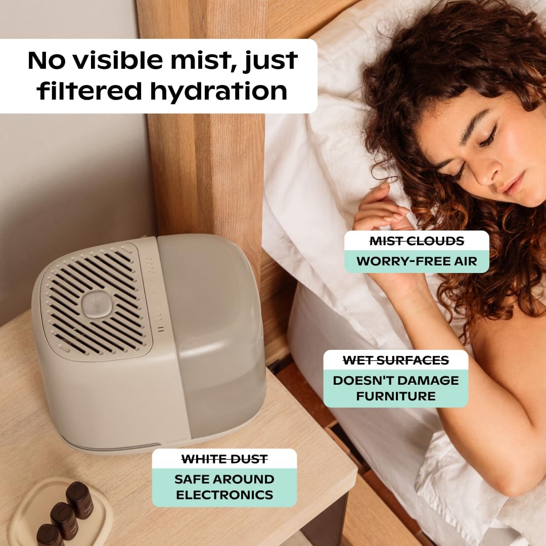 Canopy Bedside Humidifier 2.0, Moonstruck, 2.5L, 36 Hr, Reading Light & Sound