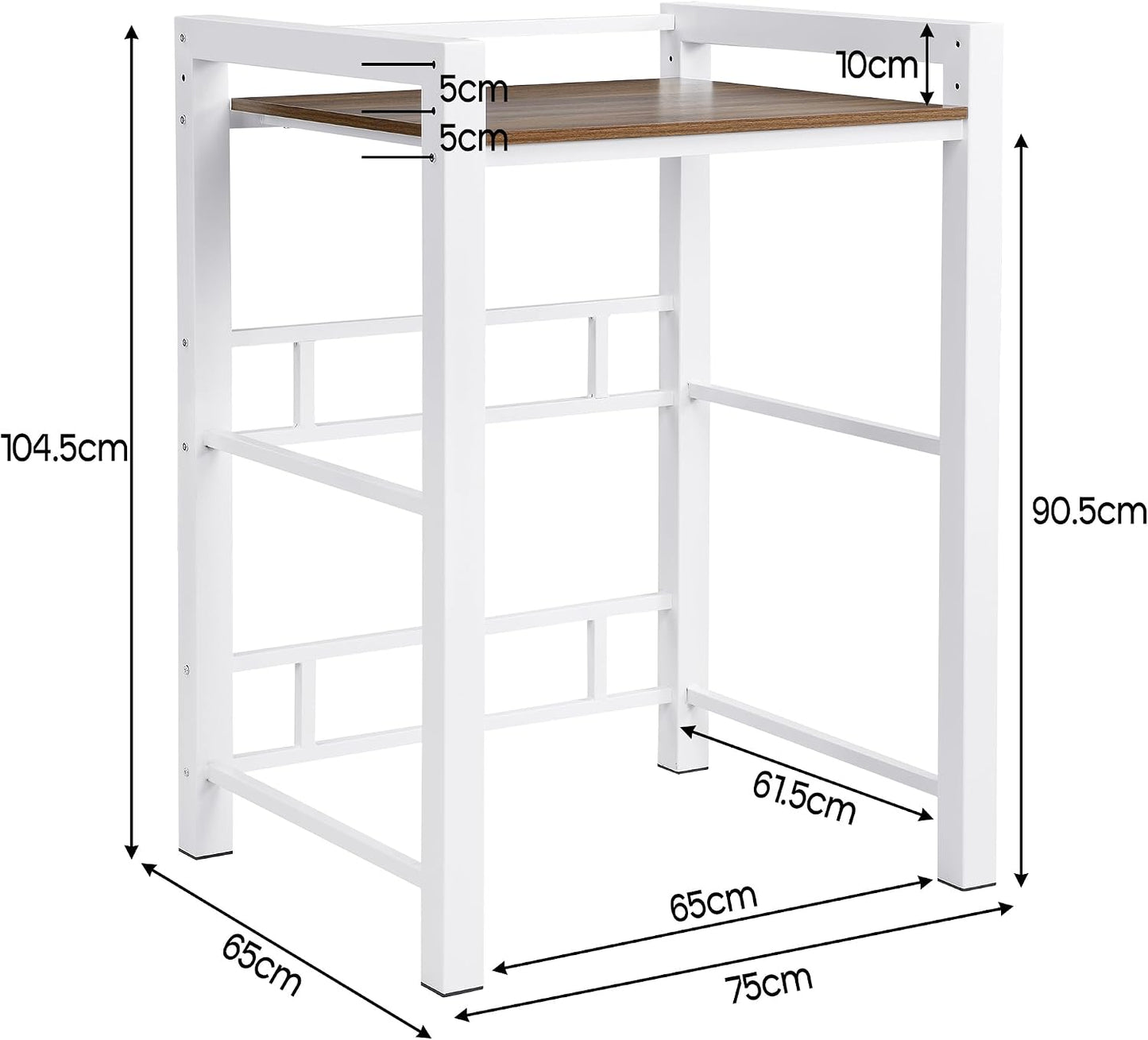 Washer Dryer Stacking Rack Stand, Heavy Duty Steel Standing Storage Shelf Washing Machine Shelf, Over The Washer and Dryer Shelves Space Saving, Load Capacity 300kg, for Bathroom Laundry Room (black)