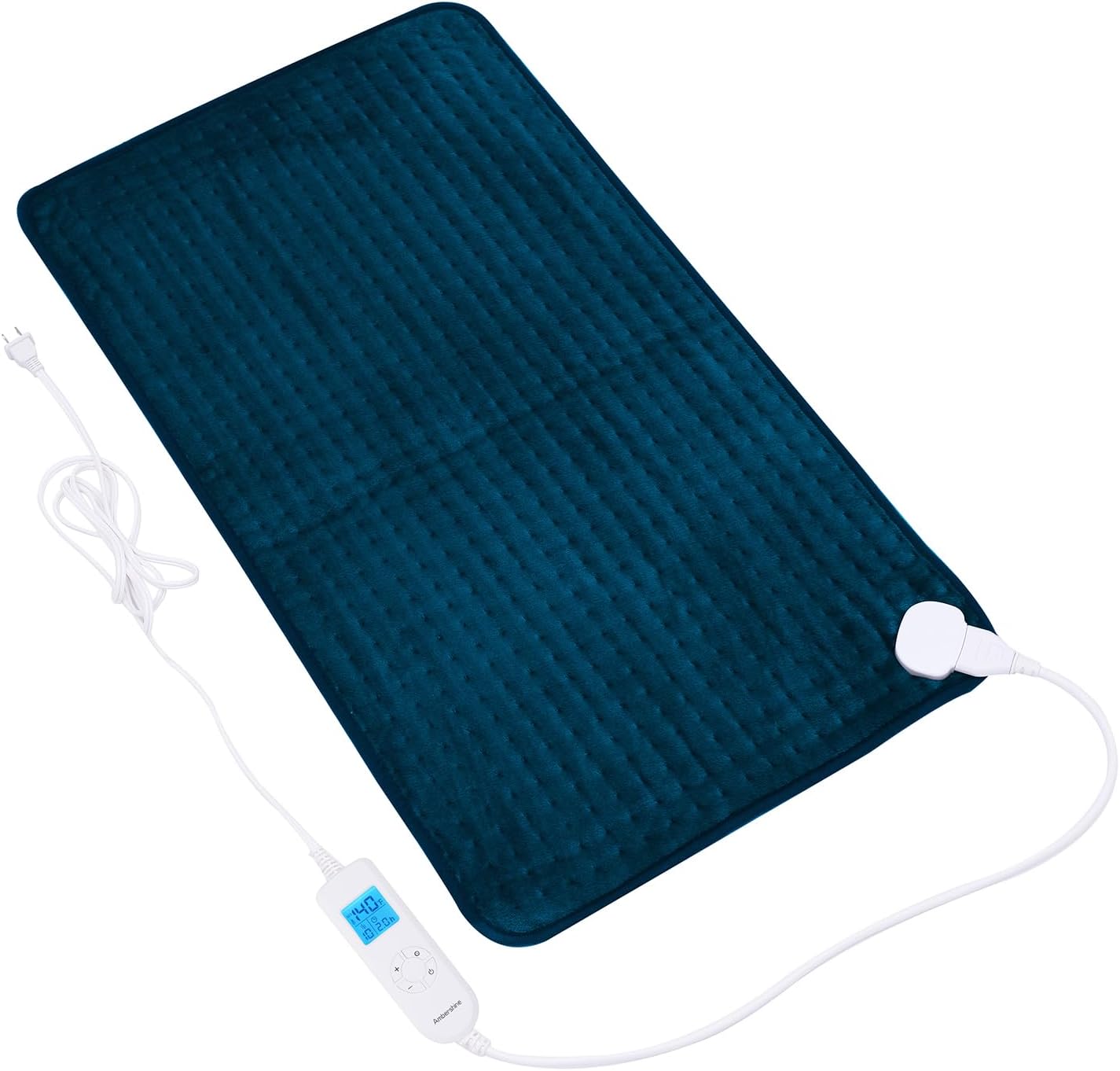 Ruqiji 19" x 24" Weighted Neck&Shoulder Heating Pad, 2.5lbs with 12 Temperature Settings&Countdown Timer,Pain Relief for Neck/Shoulders/Menstrual Pain(Dark Gray)