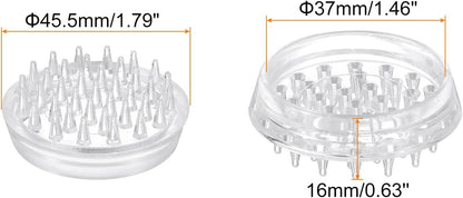 uxcell 4 Pcs Carpet Protectors Spiked Caster Cups 1.46" Round Spiked Furniture Cup Furniture Carpet Protectors for Furniture Legs Table Chair Sofa