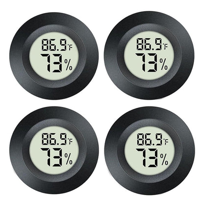 JEDEW 2 Pack Hygrometer Thermometer Digital Humidity Meter Indoor/Outdoor Humidity Monitor Reptile Thermo-Hygrometer for Greenhouse Humidors Terrarium Jars, Fahrenheit (℉) /Celsius(℃) (2)