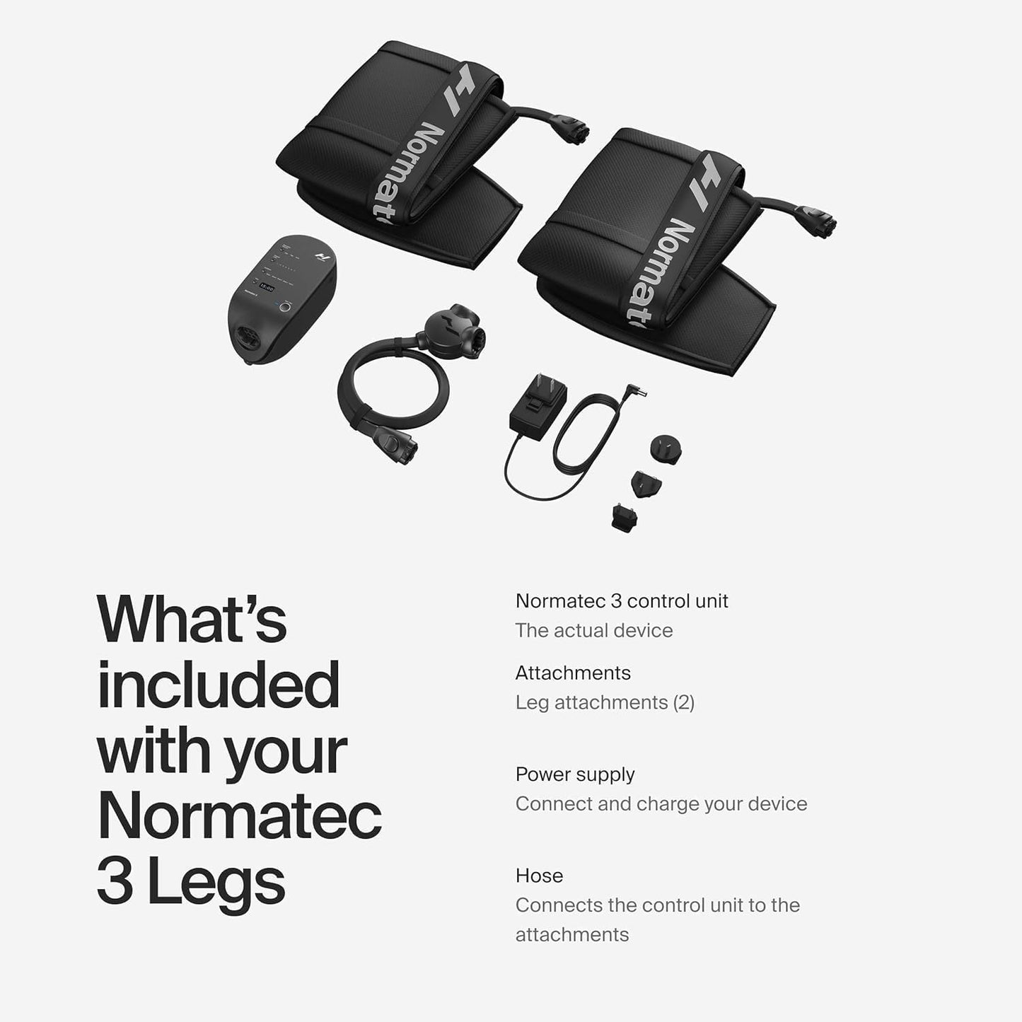Hyperice Normatec 3 Legs Compression Boots Full Leg Recovery Size Standard | Relieve Muscle Aches Pain | Reduce Tension Swelling | 7 levels | Increase Circulation | ZoneBoost | FSA-HSA Eligible | TSA