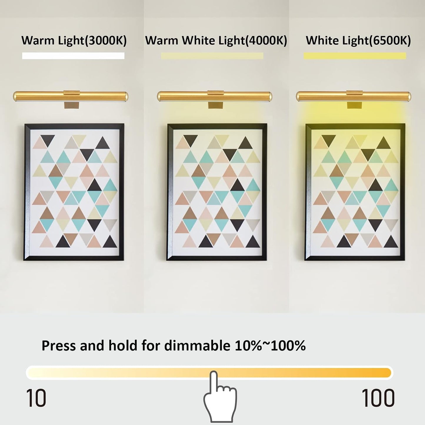 MIOBLUE Rechargeable Picture Lights with Remote,Full Metal Painting Light Display LED Battery Lamp with 3 Lighting Modes, Dimmable Dartboard Light with Timer for Frame Portrait Art